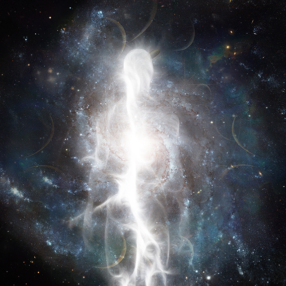 Spirit,Emerges,From,Space.,Soul,Or,Aura.,3d,Rendering
