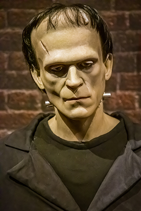Boris Karloff as Frankenstein at Madame Tussauds wax museum in Times Square in New York.
